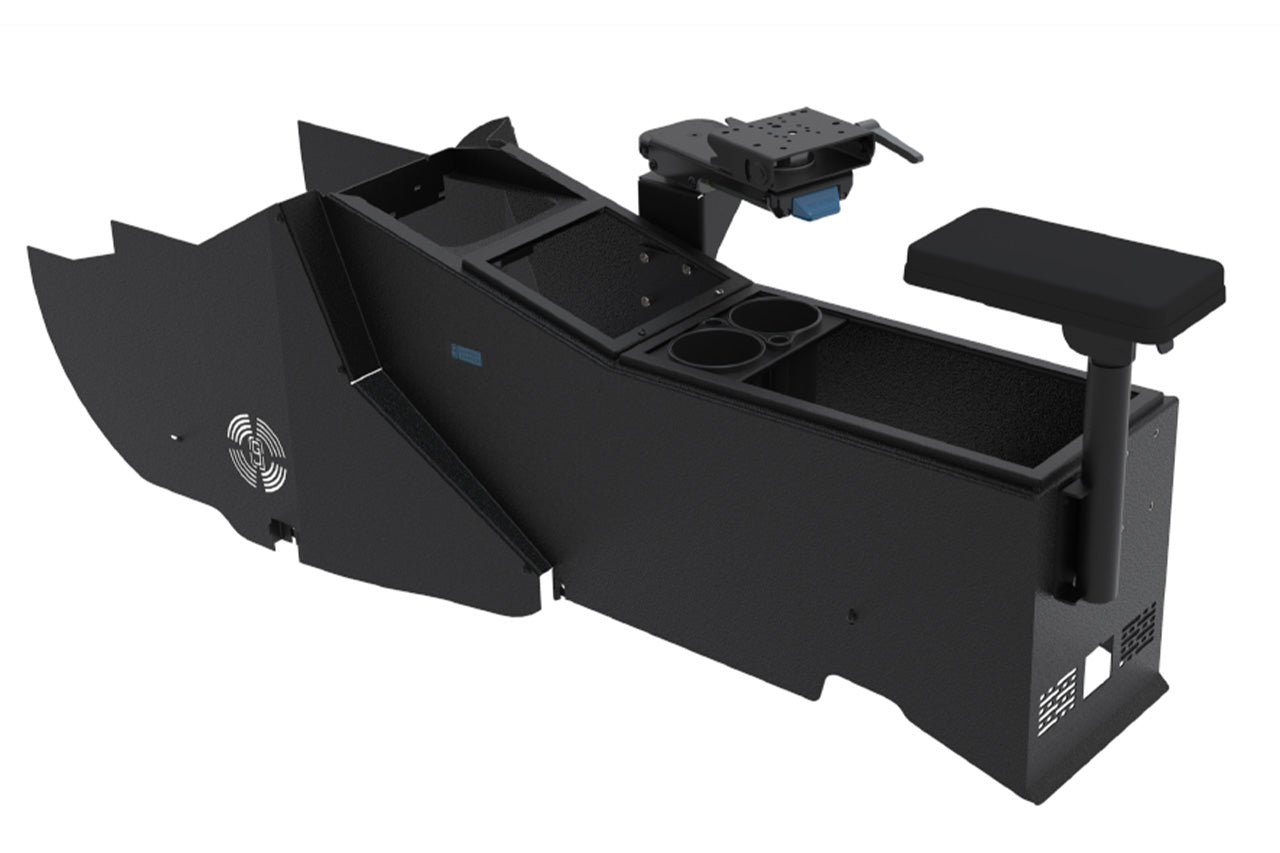 Rivian R1T / R1S Center Console for Upfit Municipal / Police / Emergency Tactical Usage - Gamber Johnson