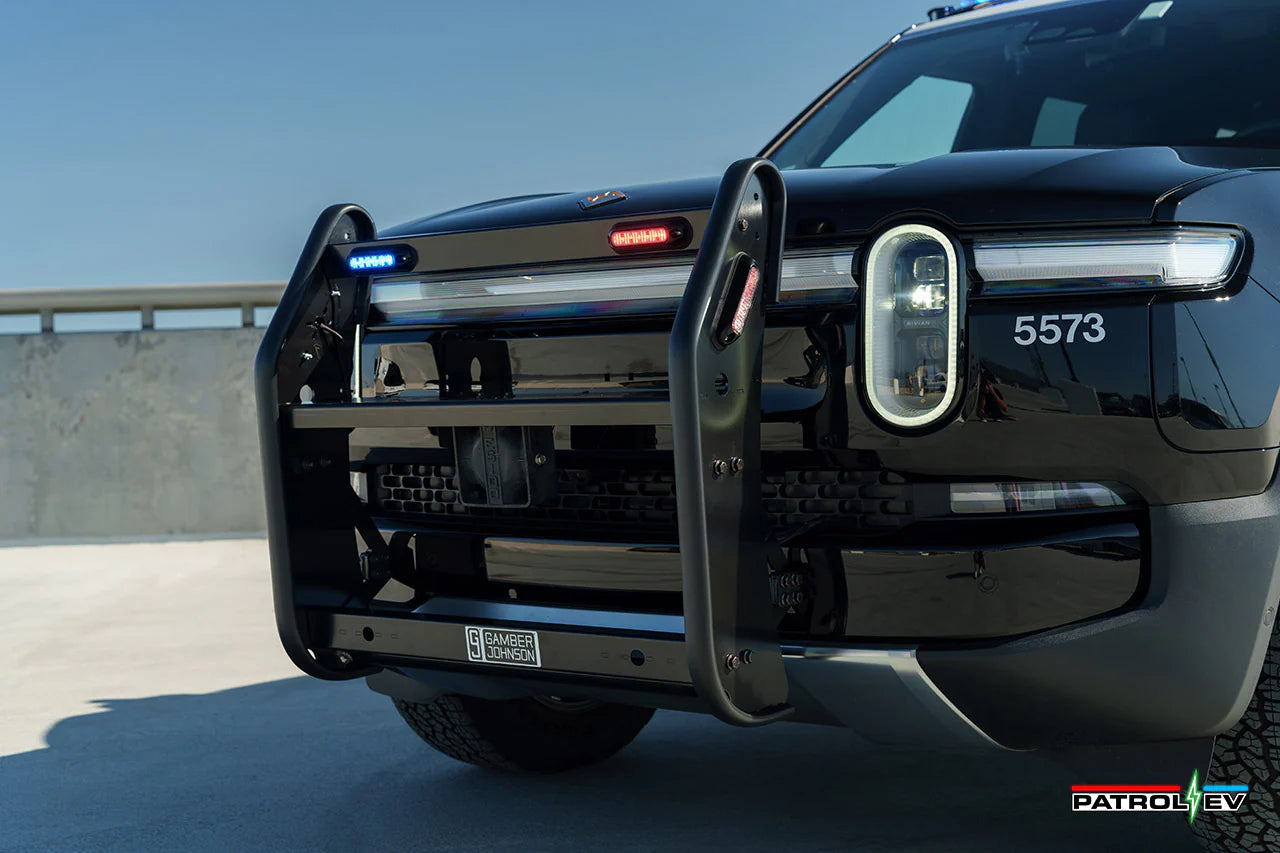 Rivian R1T / R1S Utility Steel Push Bumper - Upfit Municipal / Police / Emergency Tactical Usage - Gamber Johnson