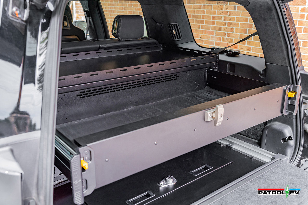 Rear Cargo Drawer Storage Command Box for Rivian R1S - Vehicle Specific Bolt-in