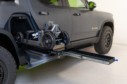 Rivian R1T RMAXX Heavy Duty Gear Tunnel Dual Slide Out Trolley Sled & Storage Chests & Boxes