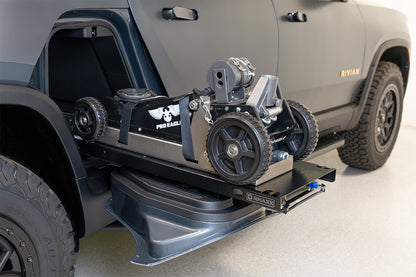 Rivian R1T RMAXX Heavy Duty Gear Tunnel Dual Slide Out Trolley Sled & Storage Chests & Boxes